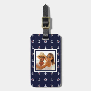 Benutzerdefiniertes Foto rotes, weißes und blaues  Gepäckanhänger