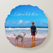 Benutzerdefiniertes Foto Runden Kissen Ihre Fotos  (Vorderseite)