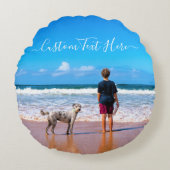 Benutzerdefiniertes Foto runden Kissen Sie Ihr Beg (Vorderseite)