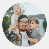 Benutzerdefiniertes Foto Runder Aufkleber (Vorderseite)