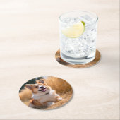 Benutzerdefiniertes Foto Runder Pappuntersetzer (Vor Ort)