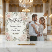 Benutzerdefiniertes Foto Rustikal Romantisch Save The Date