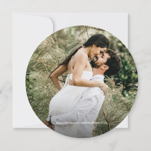 Benutzerdefiniertes Foto Rustische Hochzeit Speich Einladung (Rückseite)