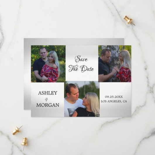 Benutzerdefiniertes Foto Save the Date (Vorderseite/Rückseite Beispiel)