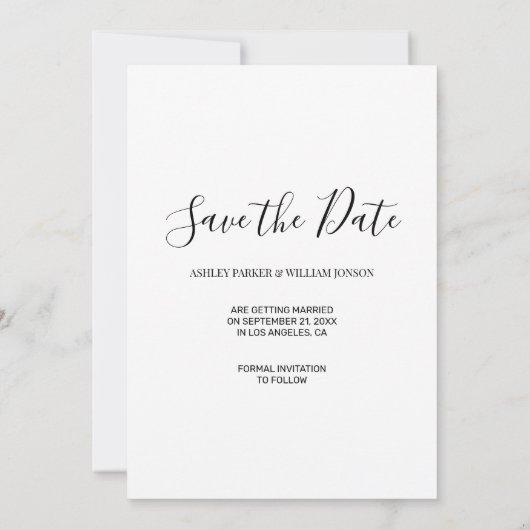 Benutzerdefiniertes Foto Save the Date (Rückseite)