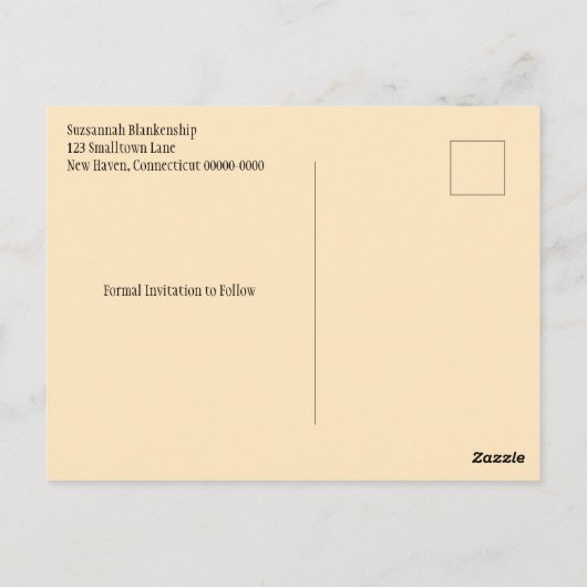 Benutzerdefiniertes Foto Save the Date Aspen-Blätt Postkarte (Rückseite)