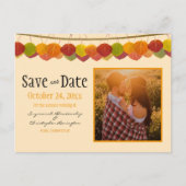 Benutzerdefiniertes Foto Save the Date Aspen-Blätt Postkarte (Vorderseite)