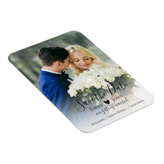 Benutzerdefiniertes Foto Save the Date Flexibles F Magnet (Rechte Seite)