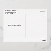 Benutzerdefiniertes Foto Save the Date Herbstleast Folie Einladungspostkarte (Rückseite)