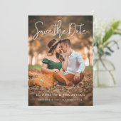 Benutzerdefiniertes Foto Save the Date Hochzeitvor (Stehend Vorderseite)