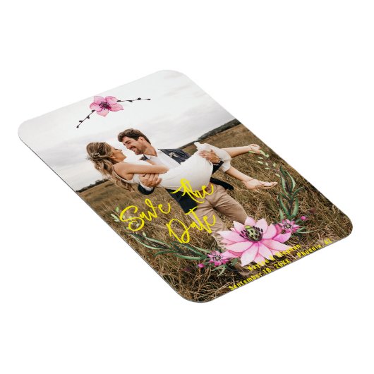 Benutzerdefiniertes Foto Save the Date - Minimalis Magnet (Rechte Seite)