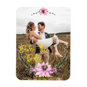 Benutzerdefiniertes Foto Save the Date - Minimalis Magnet