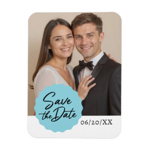 Benutzerdefiniertes Foto Save the Date Modernes Sc Magnet