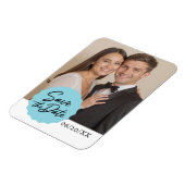 Benutzerdefiniertes Foto Save the Date Modernes Sc Magnet (Linke Seite)