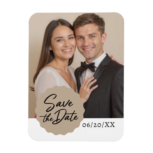 Benutzerdefiniertes Foto Save the Date Modernes Sc Magnet (Vertikal)