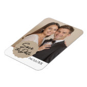 Benutzerdefiniertes Foto Save the Date Modernes Sc Magnet (Linke Seite)