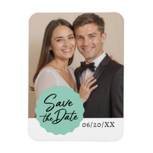 Benutzerdefiniertes Foto Save the Date Modernes Sc Magnet