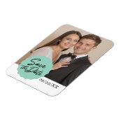 Benutzerdefiniertes Foto Save the Date Modernes Sc Magnet (Linke Seite)