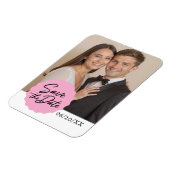 Benutzerdefiniertes Foto Save the Date Modernes Sc Magnet (Linke Seite)