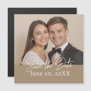 Benutzerdefiniertes Foto Save the Date Modernes Sk Magnetkarte