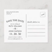 Benutzerdefiniertes Foto Save the Date Postkarte (Rückseite)