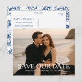 Benutzerdefiniertes Foto Save the Date Postkarte (Vorne/Hinten)