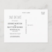 Benutzerdefiniertes Foto Save the Date Postkarte (Rückseite)