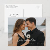 Benutzerdefiniertes Foto Save the Date Postkarte (Vorne/Hinten)