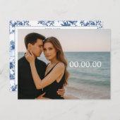 Benutzerdefiniertes Foto Save the Date Postkarte (Vorne/Hinten)