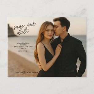 Benutzerdefiniertes Foto Save the Date Postkarte