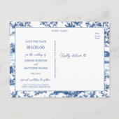 Benutzerdefiniertes Foto Save the Date Postkarte (Rückseite)