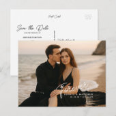 Benutzerdefiniertes Foto Save the Date Postkarte (Vorne/Hinten)