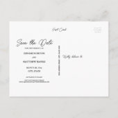 Benutzerdefiniertes Foto Save the Date Postkarte (Rückseite)