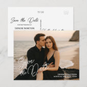 Benutzerdefiniertes Foto Save the Date Postkarte (Vorne/Hinten)