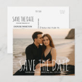 Benutzerdefiniertes Foto Save the Date Postkarte (Vorne/Hinten)