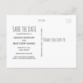 Benutzerdefiniertes Foto Save the Date Postkarte (Rückseite)