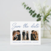 Benutzerdefiniertes Foto Save the Date Postkarte (Stehend Vorderseite)