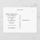 Benutzerdefiniertes Foto Save the Date Postkarte (Rückseite)