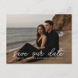 Benutzerdefiniertes Foto Save the Date Postkarte