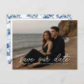 Benutzerdefiniertes Foto Save the Date Postkarte (Vorne/Hinten)