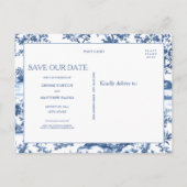 Benutzerdefiniertes Foto Save the Date Postkarte (Rückseite)