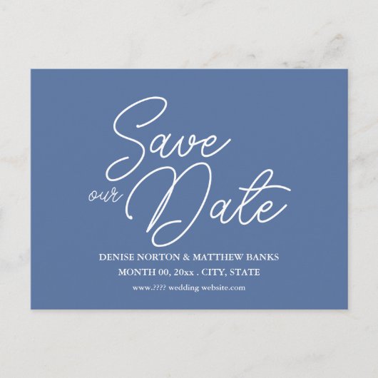Benutzerdefiniertes Foto Save the Date Postkarte (Vorderseite)