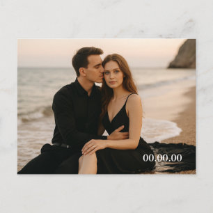 Benutzerdefiniertes Foto Save the Date Postkarte