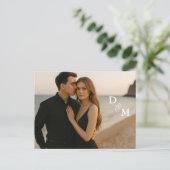 Benutzerdefiniertes Foto Save the Date Postkarte (Stehend Vorderseite)