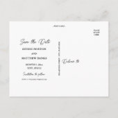 Benutzerdefiniertes Foto Save the Date Postkarte (Rückseite)