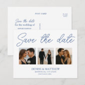 Benutzerdefiniertes Foto Save the Date Postkarte (Vorne/Hinten)