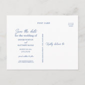 Benutzerdefiniertes Foto Save the Date Postkarte (Rückseite)
