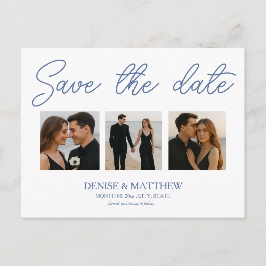 Benutzerdefiniertes Foto Save the Date Postkarte (Vorderseite)