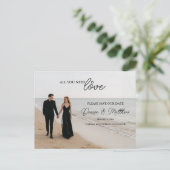 Benutzerdefiniertes Foto Save the Date Postkarte (Stehend Vorderseite)