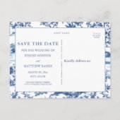 Benutzerdefiniertes Foto Save the Date Postkarte (Rückseite)